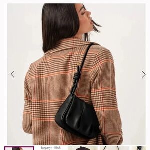 NWT Rachel Zoe Jacquelyn Black Crossbody Shoulder Bag Handbag Vegan Leather